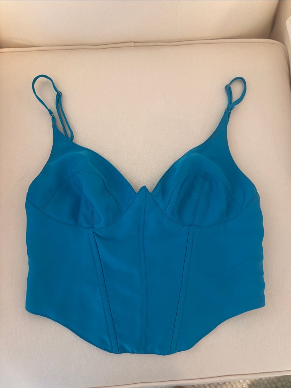 Urban Outfitters Teal Bustier Crop Top